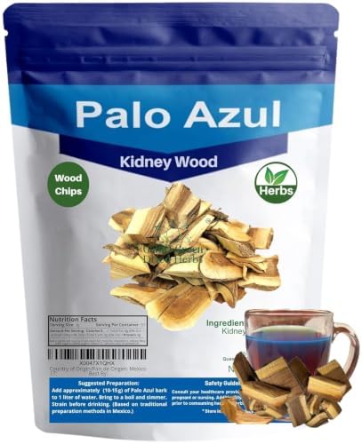 Palo Azul Tea Kidneywood (1/2Pound / 8oz). (Eysenhardtia polystachya) Carefully Packed in a Light-Block Resealable Pouch. Blue stick for Traditional Mexican Infusion by Gabio Green.