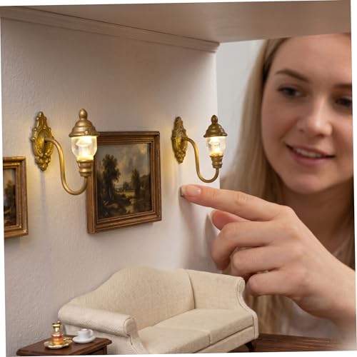Lampe vintage pour maison de poupée à éclairage LED chaud et durable - 5