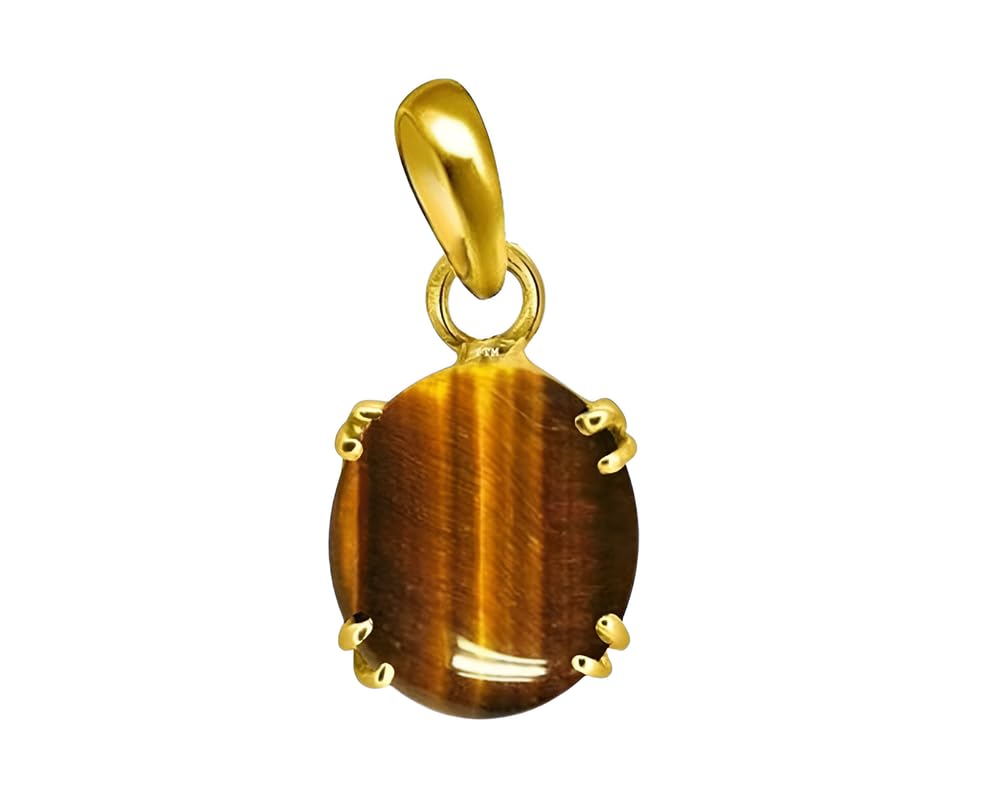 ptm Natural Tiger Eye 3.25 Ratti to 10.25 Ratti or 3 Carat to 9.5 Carat Astrological Certified Gemstone Panchdhatu/5 Metals 22k Gold Plated Pendant for Men & Women -nfba1-picture-25