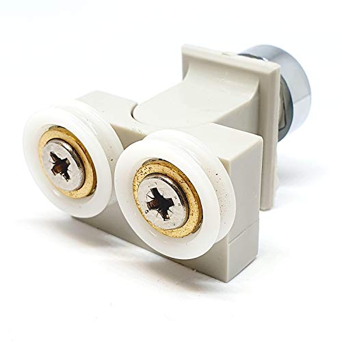 Roulette double pour porte de douche LUX1 FT avec fixations - 2