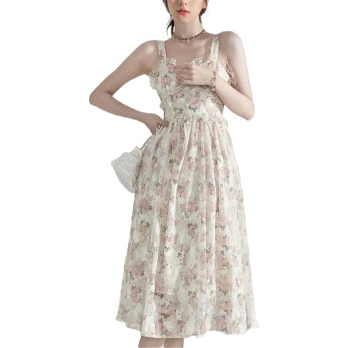 Robe longue licou fleurie et décontractée pour l'été