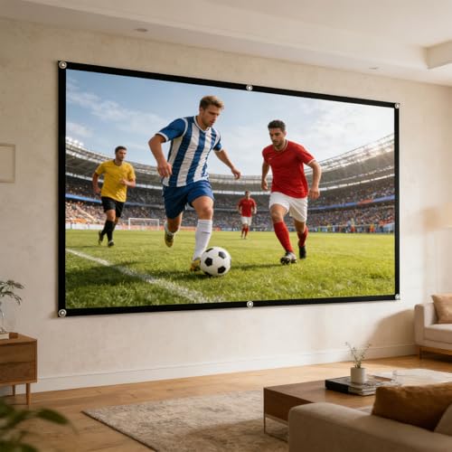 Pantalla portátil plegable 100 pulg doble cara miniatura 2