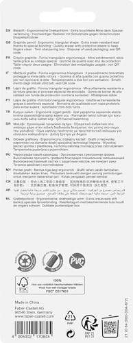 FABER-CASTELL 217084 - Bleistifte Set Sleeve, mit Spitzer, Radiergummi und 3 Bleistifte, Schreibset Grip 2001 rose shadows