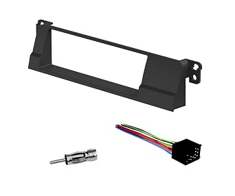 Single DIN Car Stereo Installation Dash Kit Compatible with BMW 3 Series M3 Dash Kit + Wiring Harness + Antenna Adapter 1997 1998 1999 2000 2001 2002 2003 2004 2005