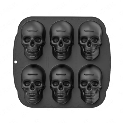 TOPINCN Skull Baking moldes Skeleton Silicone Tray Halloween Skeleton Pan Black Cooker Pancake Bone Cake moldes Bone Pancake Maker Outdoor Halloween, Bakeware Sets