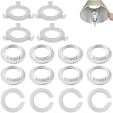 Lamp Shade Adapter Rings - Heat-Resistant ABS Plastic, Easy to Install, Compatible with E27 to E14 Bulbs, Perfect for Pendant, Table, and Ceiling Lights - 3 Types of Rings Included