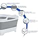 Collapsible Dish Basin, 2.4 Gallon Foldable Kitchen Sink with Drain Plug for Space-Saving Dish Washing, Vegetable & Baby Bottle Cleaning