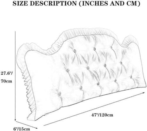Oreiller de tête de lit contre mal de dos cale de lecture camel 120cm