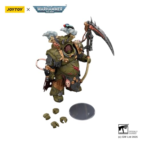 Image of JOYTOY Death Guard Warhammer 40k 1 /18 Action Figure Death Guard Deathshroud Terminator 1 with Manreaper and Plaguespurter Gauntlet Collectible Gifts,Toys for Kids 15+ and Adults 5.51-inch