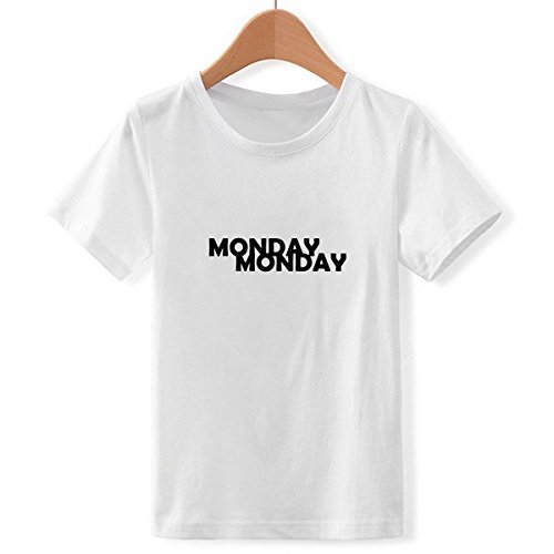 T-Shirt Ras du Cou Lundi Characters Évite l'Inconfort des Vêtements Serrés