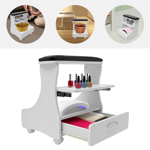 Carrito para pedicure con cajón y ruedas miniatura 6