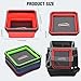 GOOACC 3 Pcs Square Collapsible Magnetic Parts Tray Set Multiple Colors Silicone Foldable Tool Trays Organizer for Screws Bolts Nuts Pins Washers and Other Small Metal Parts Double Sided Magnet Base