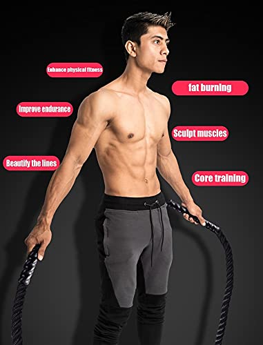 WXYZ Battle rope Corda de batalha multifuncional, corda de pular peso espessura de 2,5 cm, usada par