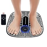 Almofada de pé massageador, Esteira de massagem EMS, Máquina de massageador de pés elétrico portátil estimulador de pés massageador inteligente com 6 modos Sritob