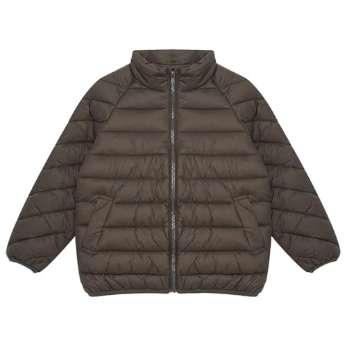 Image of YiZYiF Girls Thicken Padded Clothes Lightweight Puffer Jacket Zip Up Warm Outerwear Winter Fleece Coats 5-12 Years