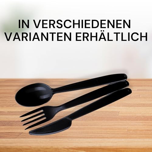 Plastikbesteck Logipack Gero wiederverwendbar in schwarz