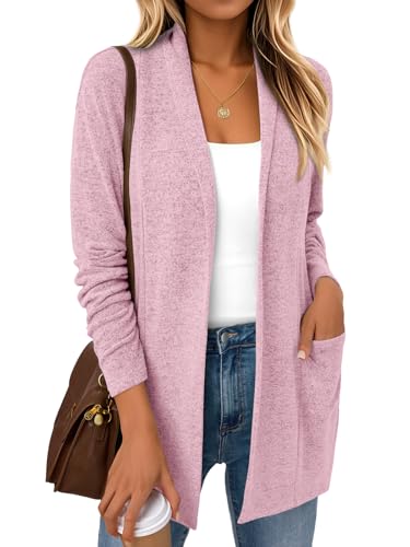 Image of LILLUSORY Cardigan Sweaters for Women Lightweight Cardigans Fall Outfits | Open Front Long Cardigan with Pockets, Business Casual Outfits, Airport Travel Outfits, Teacher Outfits, 2026 Fall Fashion