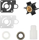 FK1069 12012 Water Pump Impeller Kit (Gasket-Disc Washer-Oil Seal-Impeller-Wear Plate) Fit for Chrysler Force Outboard 75 85 90 100 105 115 125 140 HP 1979-1989