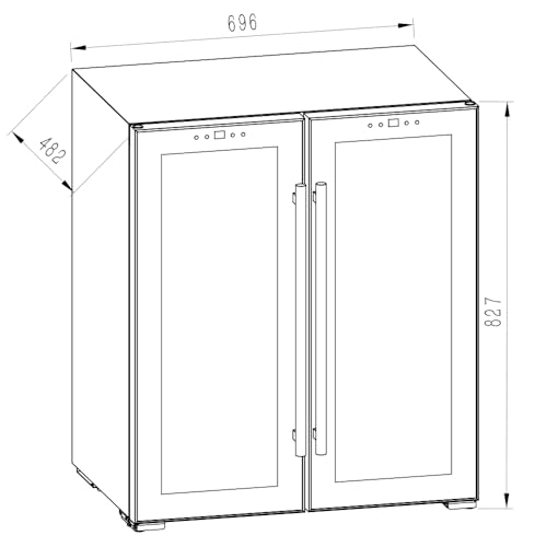 SVAN Vinoteca 36 Botellas Negro SVN3600D2. 60W, Display LED táctil, Pantalla Digital Exterior, 12 Rejillas Metálicas, Clase de Eficiencia Enérgetica G - imagen 3