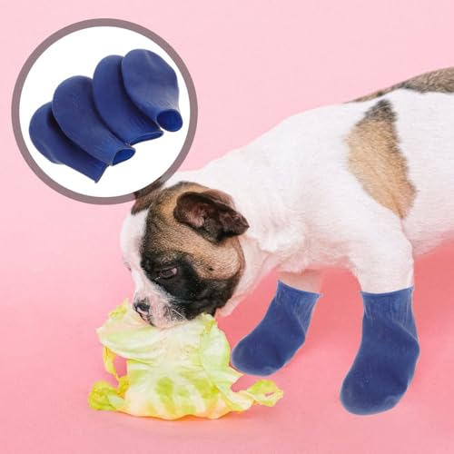 Image of UKCOCO Waterproof Dog Shoes Non-Slip Paw Covers for Outdoor Walking Protect Paws from Stones and Abrasive Surfaces Easy-on Pet Rain Boots 4 Pack