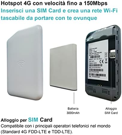 Hotspot WiFi Portatile 4G LTE Calonny - Router SIM Fino A 12 Dispositivi, Batteria 3000mAh - Foto 11