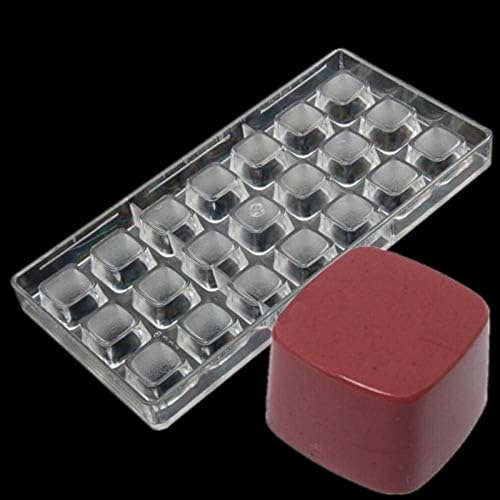 Square Shape Polycarbonate Chocolate Mold DIY Handmade Chocolate PC Mold Pastry Chocolate Tool by Goldbaking - Used condition - US$7.72