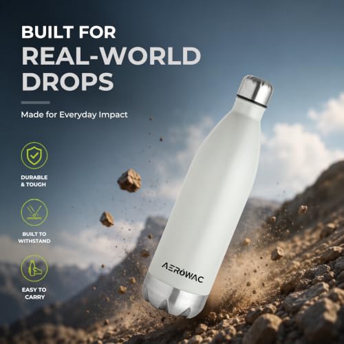 Image of 304 Stainless Steel Viva Insulated Flask 1000ml | Hot & Cold 24 Hours | Leak Proof, Double Wall, Lightweight, BPA-Free Bottle | Ideal for Office, Gym, School and Travel (Grey, Pack of 1)
