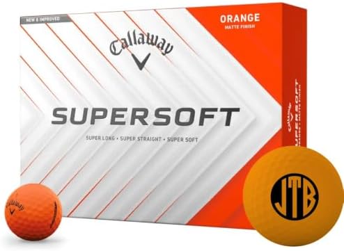 Callaway Golf Supersoft Matte Orange Custom Golf Balls - 2025 Mod...