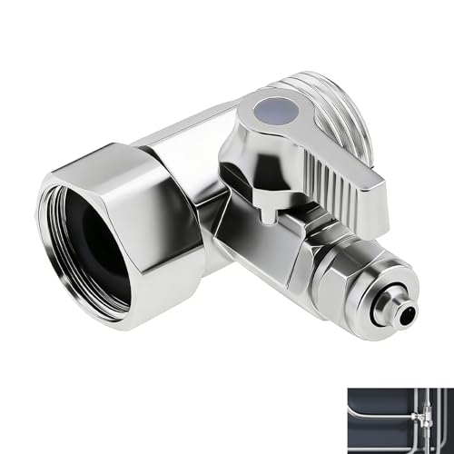 Vanne D'Isolement en T 3, Adaptateur RO Feed, Voies 1/2" Femelle x 1/2" Mâle x 1/4" Raccord Rapide, Robinet D’Alimentation en Cuivre pour Filtre à Eau, Osmoseur et Système de Filtration Sous Évier