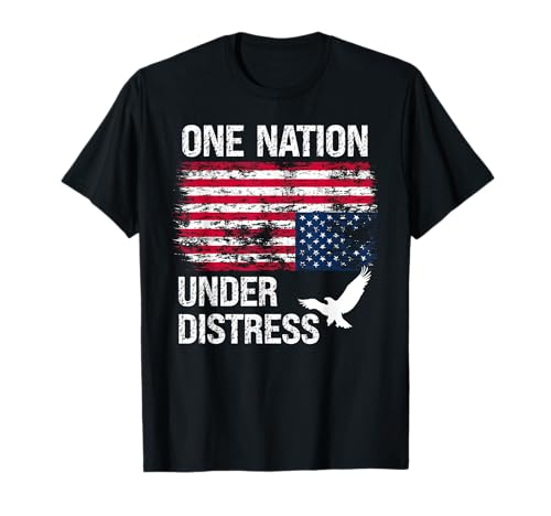 America Under Distress USA Upside Down American Flag US Flag Camiseta