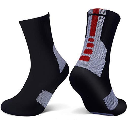 Ywslrc 43396-203151 5 Pairs Mens Athletic Crew Socks Basketball Cushioned Thick Sport Long Compression Socks,6.5-11.5 thumb #1
