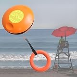 DNEPEI Tragbare Rettungsscheibe zum Werfen – 40 m Rettungsseil, griffige orangefarbene Disc für schnelle Notfallmaßnahmen auf Wasser/EIS, ideal für Yachten, Kanus und Seeufer 4piece