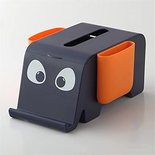 LSBYZYT Caja de pañuelos , Caja de pañuelos de Dibujos Animados de Elefante, Caja de pañuelos para teléfono Celular, Caja de Almacenamiento, artículos para el hogar (Azul, Gris, Verde)