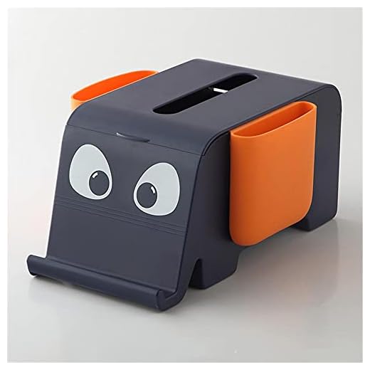 LSBYZYT Caja de pañuelos , Caja de pañuelos de Dibujos Animados de Elefante, Caja de pañuelos para teléfono Celular, Caja de Almacenamiento, artículos para el hogar (Azul, Gris, Verde)