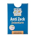 ARIES ZK1 - Tarjeta de garrapatas para Personas, Perros y Gatos, tamaño de Bolsillo, 6 x 9 cm