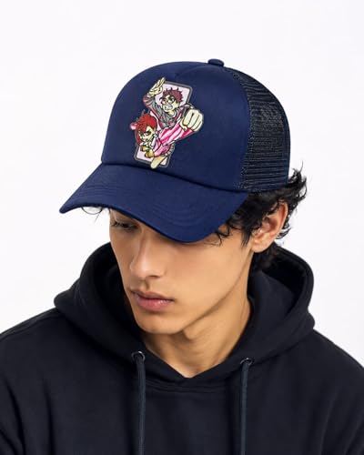 Image of faas Half Mesh Trucker Cap | Unisex Mesh Design | Adjustable Snapback Sports Cap for Men & Women-1pcs
