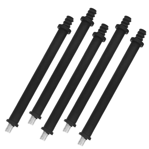 Luxshiny 5 Piezas Adaptador de Varilla Roscada Material Plástico y Hierro para Negro Resistente al Desgaste Mango de Cepillo de Baño para Limpieza del Inodoro