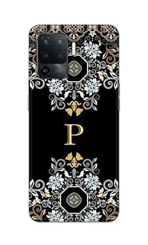 Image of Printed Hard Back Cover Case for Oppo F19 Pro Back Cover (Alphabet P) -1803