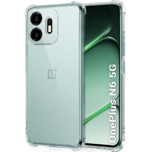 Image of TheGiftKart Transparent Crystal Clear Back Cover Case for OnePlus N6 5G | Shockproof Soft TPU Case | Cushioned Edges for Ultimate Protection Back Cover Case for OnePlus N6 5G (TPU, Transparent)