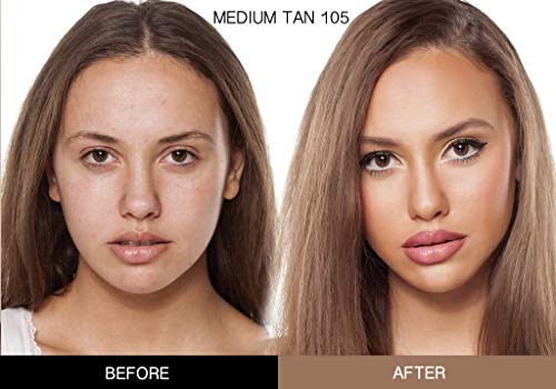 Bellaterra Cosmetics BB Cream – Tinted Moisturizer & Mineral Foundation Makeup, Medium Tan 105 – Lightweight, Oil-Free, Buildable Coverage, Matte Finish, Anti-Aging Concealer, Clean Beauty, 1.69 oz