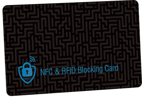 Persona - Bloqueador RFID/NFC, 8,5 x 5,5 cm, Peso 7 g, protección eficaz para Todas Las Tarjetas en un Radio de 5 cm, impide el Robo de Datos y el envío de señales de interferencia Cover