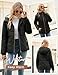 Vancavoo Wintermantel Damen Winterjacke Warm Gefüttert Winterparka Winter Jacket Mäntel Parka Kurzmantel Frauen mit Kapuze,Schwarz,M