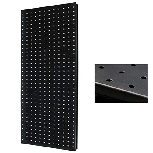 Metal Pegboard Panel nizer for Garage Workshop Wall Mounted Tool Shelf System for Home Office Shed DIY Craft Storage Rack 1mm Thickness (88x30cm) Black