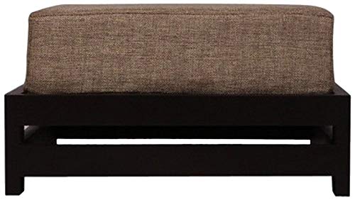 Image of MAMTA DECORATION Solid Sheesham Wood Cushioned Foot Stool for Kitchen Home (Walnut Finish), Standard (MD-Stool-WF)