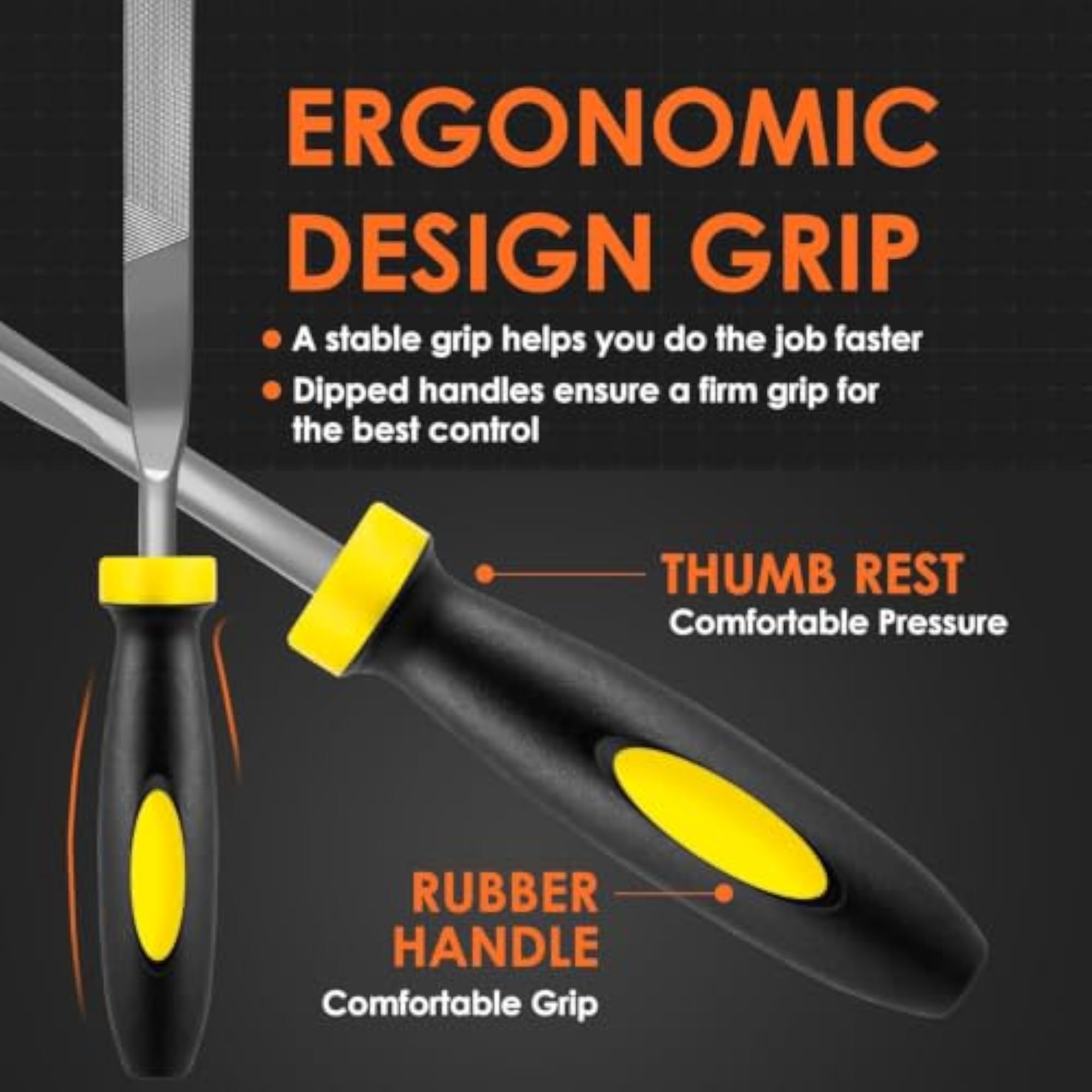 6Pcs Needle File Set with Handle, Precision Rasp Files