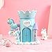 Ganeep Unicornio Castillo de la pluma de contenedores multifunción titular de la pluma de la manera creativa de papelería cosméticos Caja de almacenamiento de escritorio Decoración Adornos resina de K