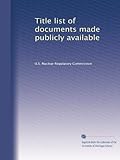  Elenco dei titoli dei documenti resi pubblicamente disponibili: Volume 88