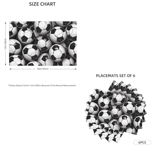 Set de table ballon de foot lavable pour protéger la table des enfants - 3