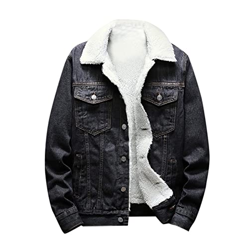Veste jean décontractée pour hommes et manteau de veste à boutonnage simple à col montant en velours Veste en Jean pour Hommes Casual Slim Retro Jacket Veste en Jean pour Hommes Cover