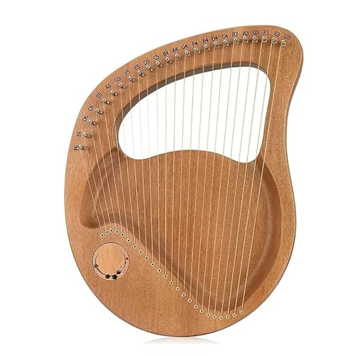 Lyre harpe 24 cordes en bois marron pour éveiller votre créativité musicale